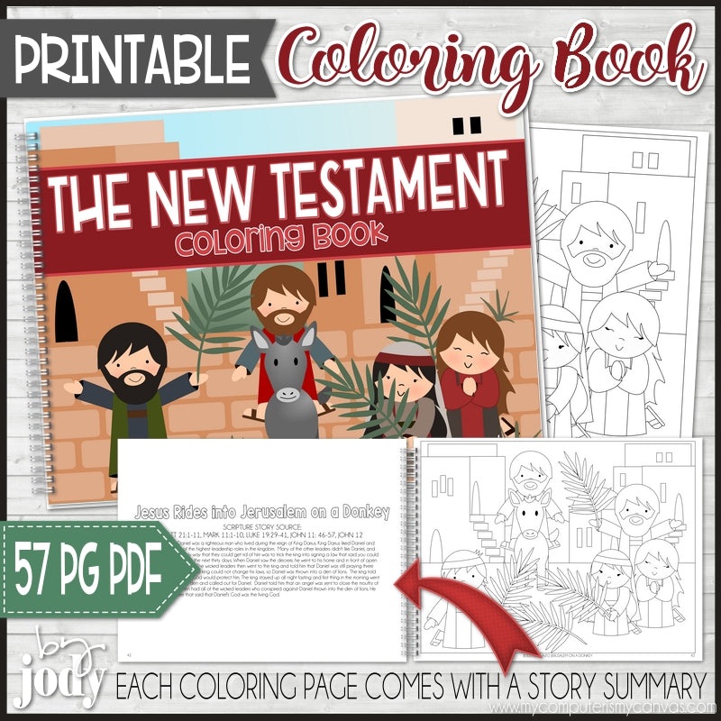 NEW TESTAMENT Scripture Stories Coloring Book {PRINTABLE} - Inspiration ...